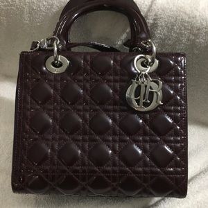 Vintage Red Patent Large Lady Dior Shopping Tote